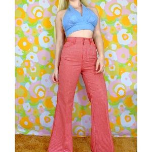 RARE 60s 70s Levi’s Gingham Bell Bottoms